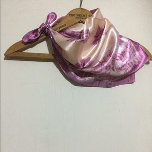 NWOT cream and magenta scarf
